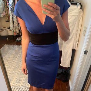 Trina Turk black & blue sheath dress /size 4
